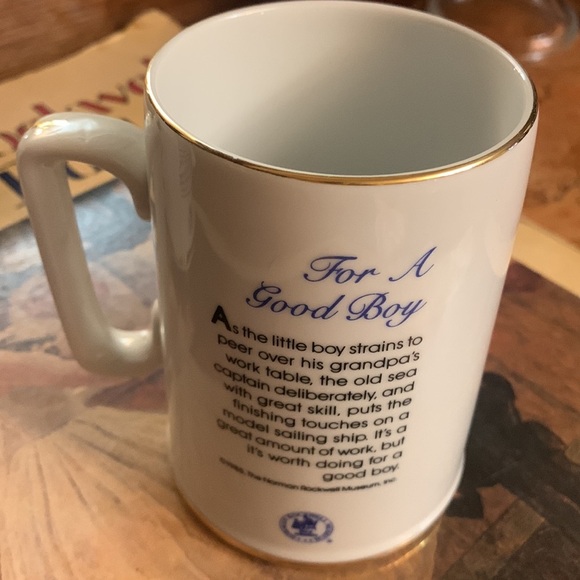 2 Vintage 1980’s Norman Rockwell Coffee Mugs Cups & Poster Book - Picture 5 of 11